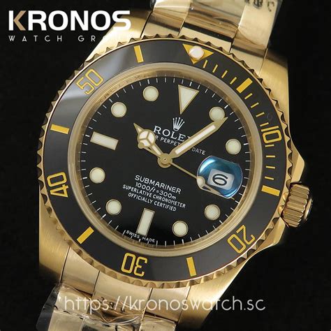 rolex submariner 18k gold black dial ceramic bezel diamond markers|rolex submariner 16618 gold.